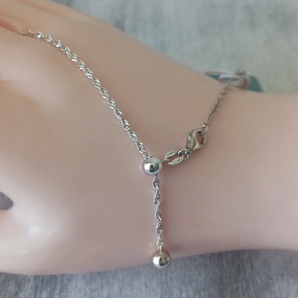 Mia Fiore Dyadema Sterling Silver 925 Twisted Adjust Necklace Up to 24